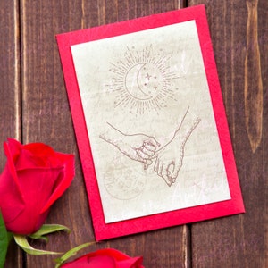 Pinky Versprechen Druckbare Karte, Valentinstag Vintage Design für Jemand Besonderes, Einfacher Sofort Download, Süße Jahrestag Anlass Liebe Karte