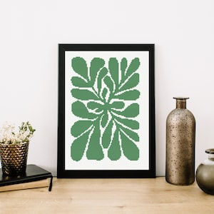 Bloemenkruissteekpatroon, abstracte bloemengrafiek, PDF-kruissteek, eenvoudige kruissteek, kruissteekset, digitaal bestand, uniek patroon