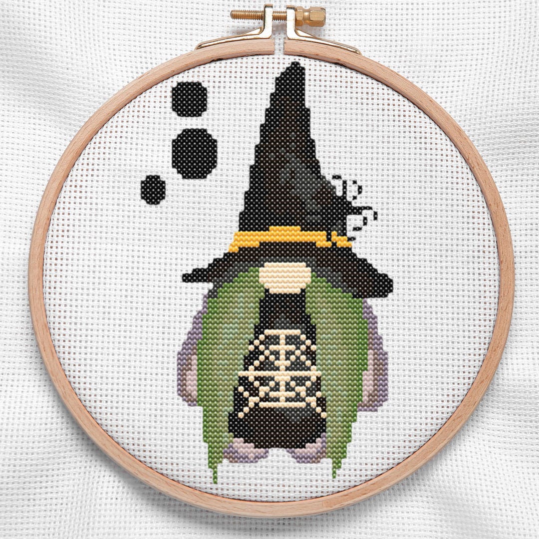 Halloween Gothic Witch and Spider Cross Stitch Pattern, Digital PDF ...