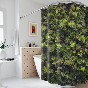 Forest Moss Shower Curtains Vibrant Nature bath curtains Botanical Decor Eco shower curtain bathroom Decor forest moss shower curtain green