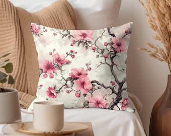 Platz Kissen rosa kokette geblümten Kissen rosa Blume Akzent kissen floral kokette Akzent Schlafzimmer Dekor rosa kissen wohnzimmer kissen