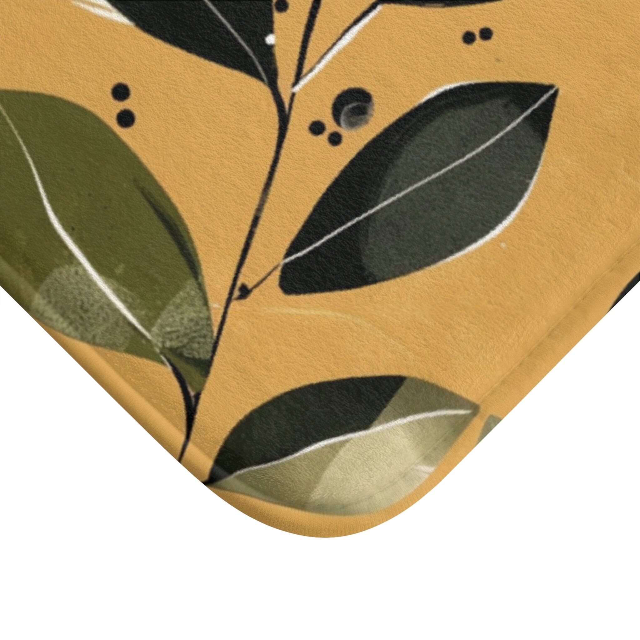 Bath Mat Japandi Art Bathroom Decor Abstract Botanical Beige Japandi ...