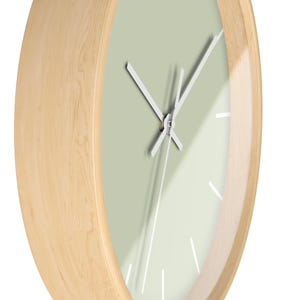 Sage Green Wall Clock Minimalist Green Clock for Living Room Wall Decor ...