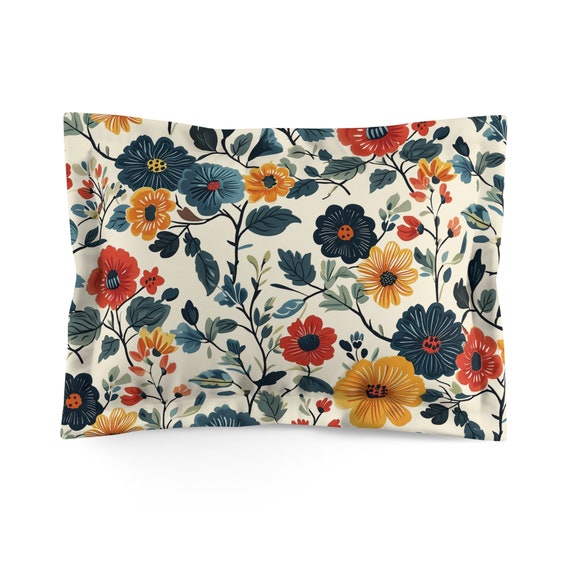 Mikrofaser Kissenbezüge Skandinavische Folklore Blumen Kissenbezüge König Kissenbezug sham Standard Kissen Sham Nordische Schlafzimmer Deko dänisch