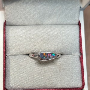 boulder opal ring