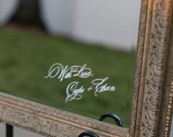 Reception Welcome Sign Mirror Stickers