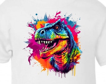 Children's T-shirts with Digital print. Brighter colour and longer lasting. Choice of 10 colours and various sizes 100% Cotton.