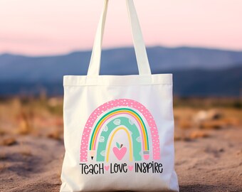 Teacher TOTE BAGS. End of year gift. Choice of colours and designs. Quality digital printing.