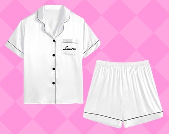 Silky pyjamas. short sleeve/leg. Adults.