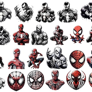 Spider-Man & Venom SVG Mega Bundle 48,  High-Quality Digital Designs