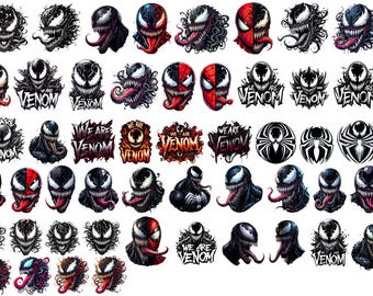 Venom & Spider-Man SVG Mega Bundle – 62 High-Quality Digital Designs