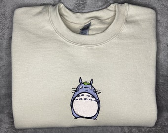 Totoro Embroidered Sweatshirt inspired from my neighbour totoro Perfect trendy gift for him or for her anime gifts ideas