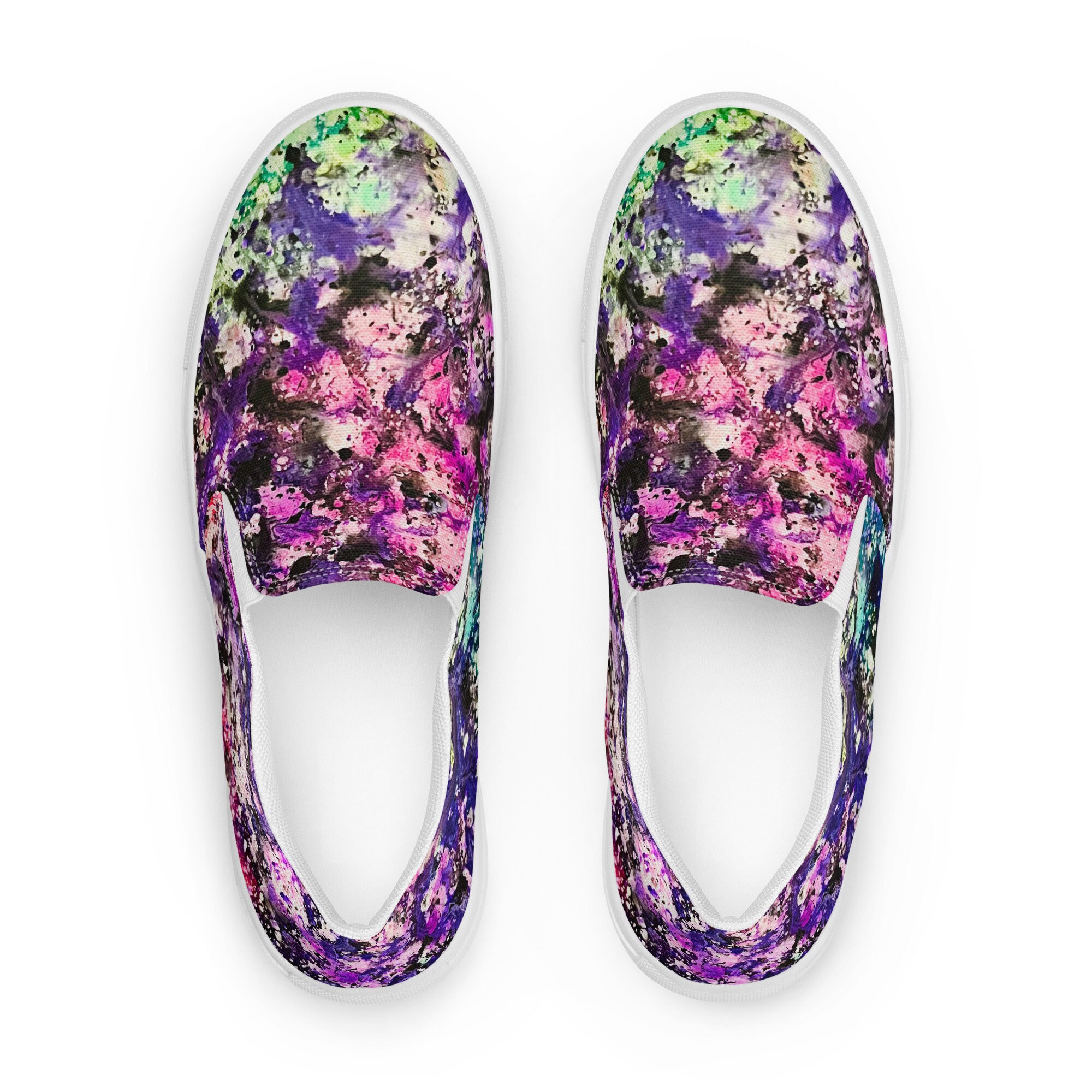Splatter Paint Abstract Art Casual Slip On Shoes