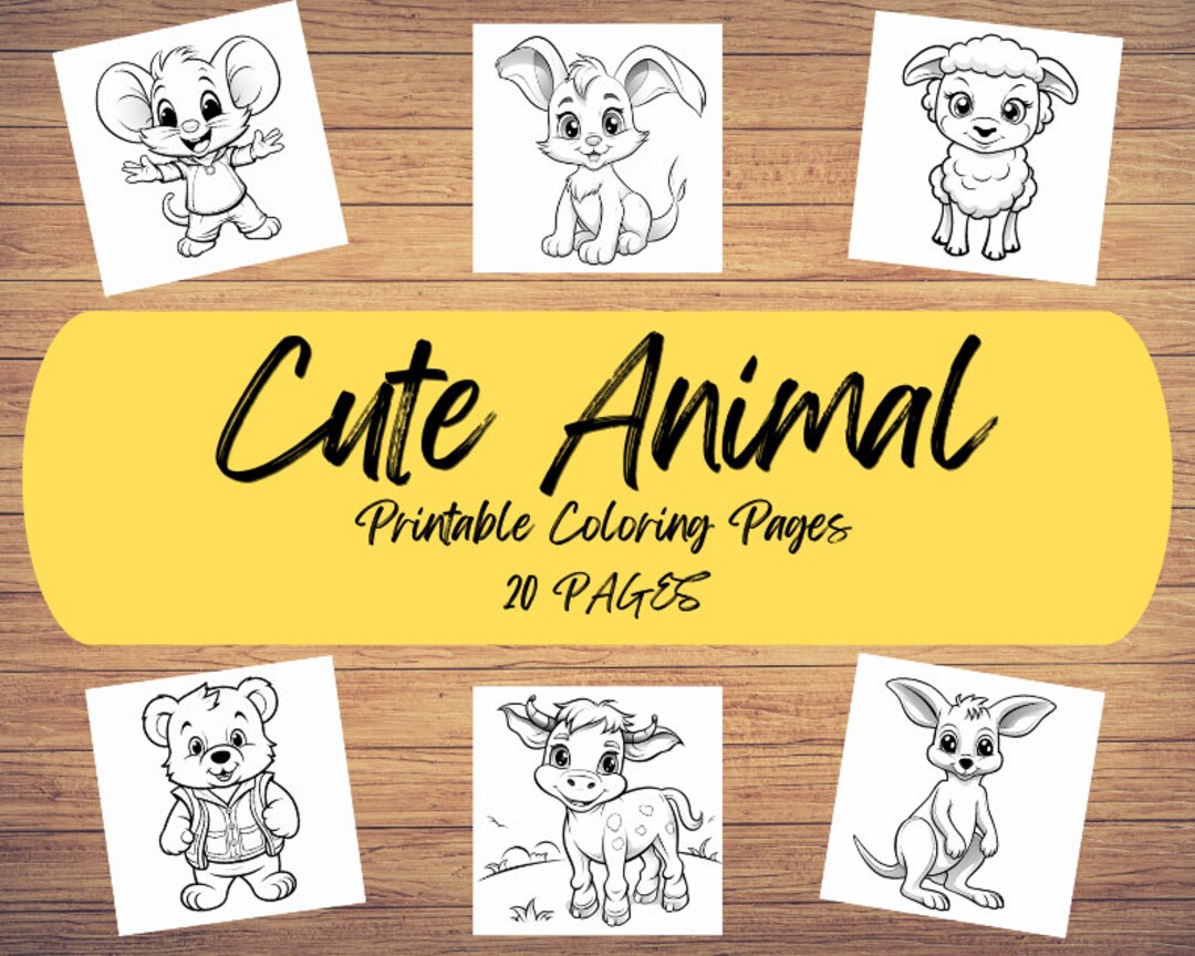 Animal Coloring Book Print Coloring Book Baby Animal Book Girls ...