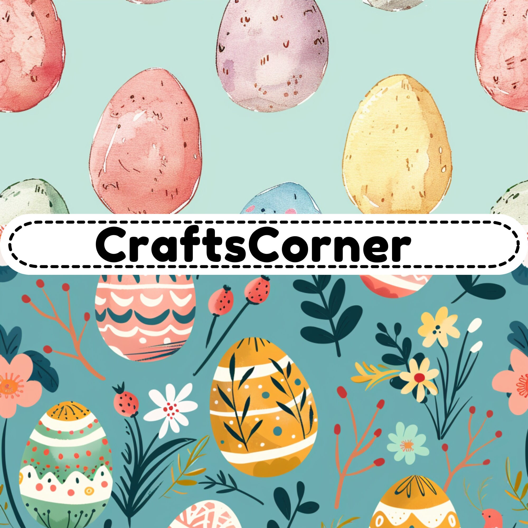 Easter Egg Digital Paper Easter Patterns Scrapbooking 12 Assorted ...