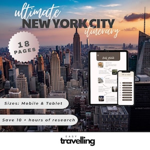 Resplan för New York | Den ultimata reseguiden för New York City (PDF för mobil och surfplatta)