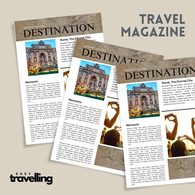 Editable Travel Magazine Template – Family Memory Journal (PDF) - Etsy