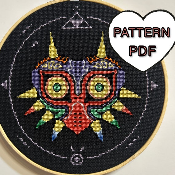 Majora's Mask Cross Stitch Pattern - Legend of Zelda PDF Instand
