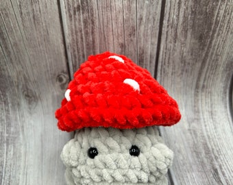 Mushroom Boy Rouge, Mushroom Pop, Crochet Fidget Toy