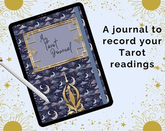 Digital Tarot Journal, Multiple Card Layouts, Daily Card Reading, Tarot Spreads, Witch, Grimoire, GoodNotes