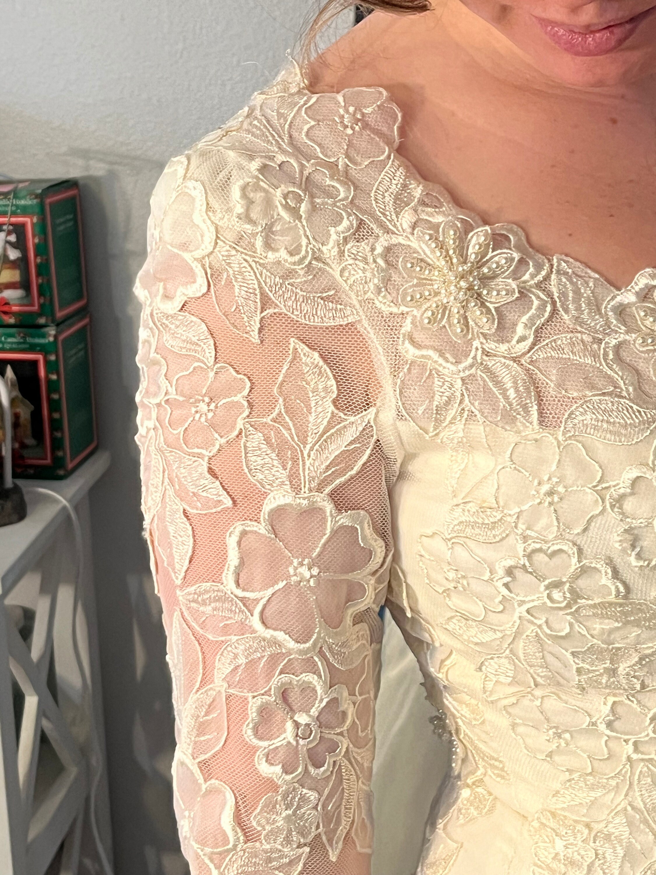 Vintage Drop Waist Wedding Gown Size 8 (dress #46) - Etsy Vintage Drop Waist Wedding Gown Size 8 (dress #46) - Etsy