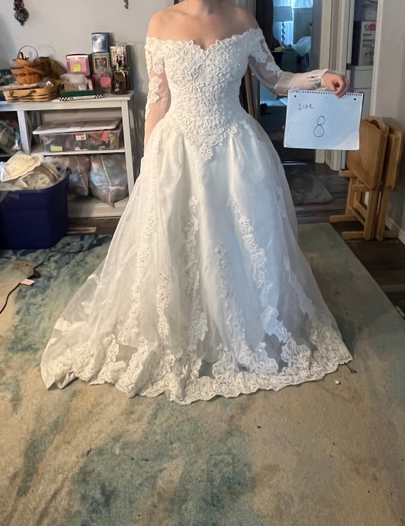 Vintage Wedding dress size 8 (Dress #35)
