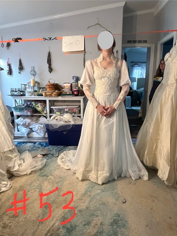 Beautiful Vintage Size 8 Wedding Dress dress 53 Etsy Canada