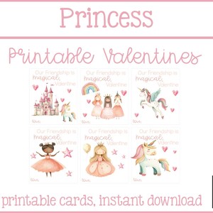 Princess Valentine, DIY Valentine, Printable Princess Valentine&#39;s Cards, Easy Valentines Cards, Homemade Valentine&#39;s Cards