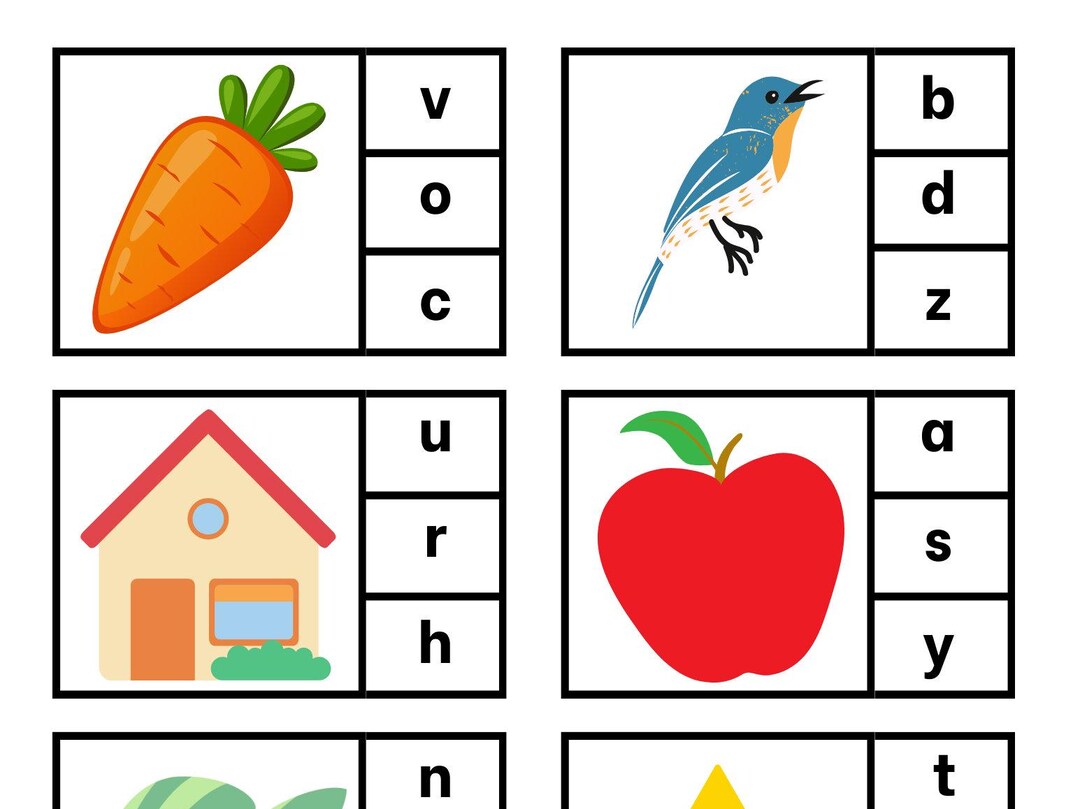 Beginning Sound Activity: Phonics Worksheet (digital Download) - Etsy
