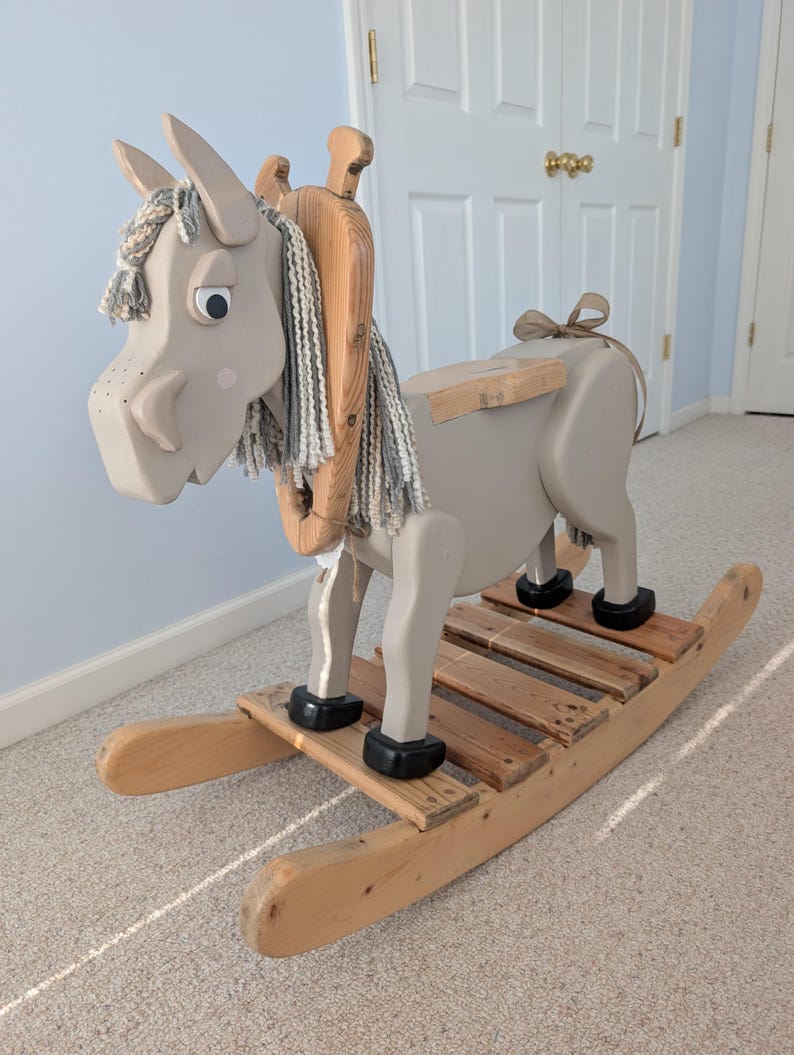 Rocking Donkey - Children's Wooden Ride on Rocking Horse - Etsy