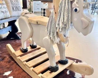 Rocking Donkey - Children's Wooden Ride On Rocking Horse