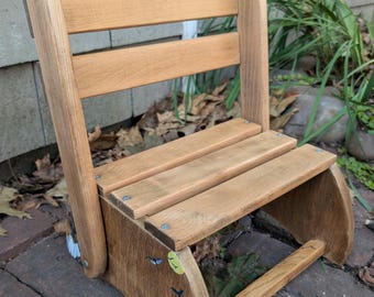 Refinished Folding Halloween Bench: Spooky Decor Accent