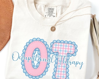 Camiseta de terapia ocupacional, regalo para terapeuta ocupacional, camiseta de graduación de OT, linda camiseta de OTA, camiseta de OT de Comfort Colors, regalo para terapeuta pediátrico