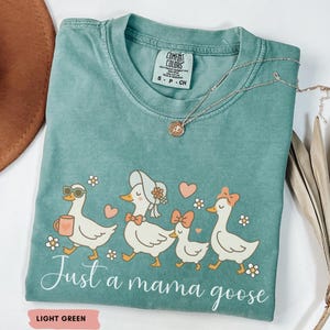 Mama Goose Silly Goose Comfort Colors T-Shirt, Mom Goose Family tee, Coquette Mama Birthday, Homestead Mom Gift, Unique Mother&#39;s Day Gift