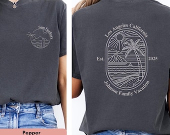 Custom Family Beach Vacation Shirt, Family Name, Family Matching Shirts, Personalized tee, Custom Family Trip, Family Beach Trip Shirt, gift
