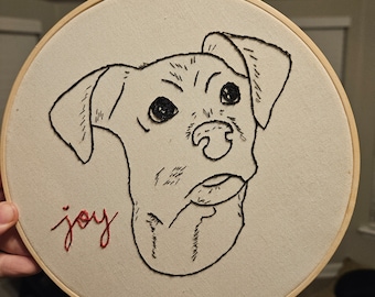 Embroidered Pet Portrait