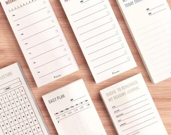 Planer für den Alltag - Kreatives & Tragbares Wochenplan-Buch, Memoblock, Studien-Notizbuch mit 50 Blatt