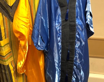 Nigerian Aso Oke with Ankara, Nigerian Bubu boubou Kaftan, African Boubou, Nigerian Iro and buba, one size