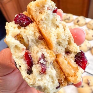 12 pcs Cranberry Cream Cheese Soft Cookies – Freshly Baked, Moist & Chewy – With or Without Walnuts