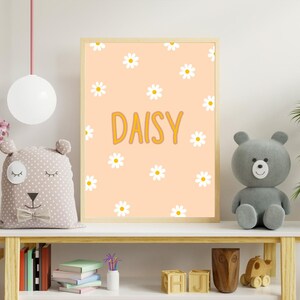 Custom Name Print, personalised name print - Daisy