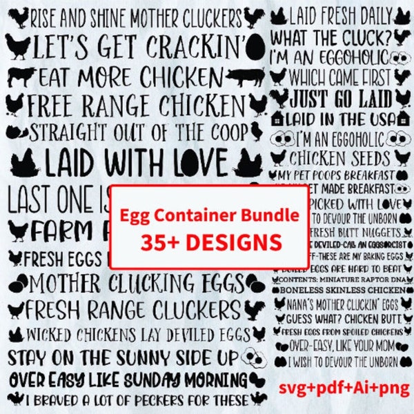 Egg container sayings Svg, Egg Svg, Farm fresh eggs svg, Chicken egg sayings svg, Farm life svg,Crazy chicken lady svg, Egg carton quote svg