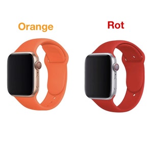 Sport Armband für Apple Watch Series 7 6 5 4 3 2 1 SE Silikon Band iWatch Ersatz Bild 5