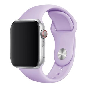 Sport Armband für Apple Watch Series 7 6 5 4 3 2 1 SE Silikon Band iWatch Ersatz Lila