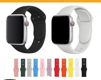 Sport Armband für Apple Watch Series 7 6 5 4 3 2 1 SE Silikon Band iWatch Ersatz