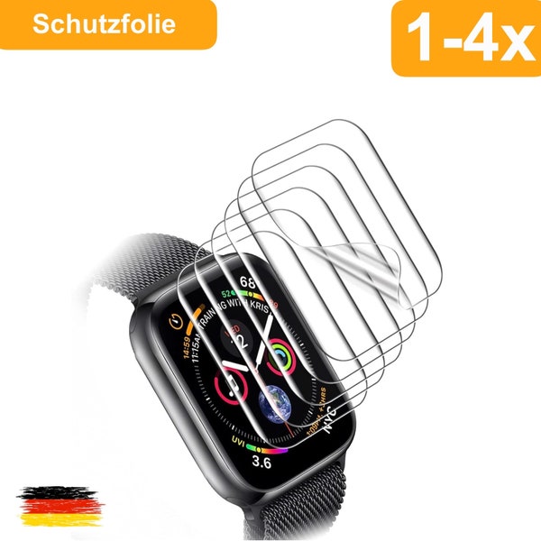 Schutzfolie für Apple Watch Display Schutz Kratzschutz für Series 1-8 SE