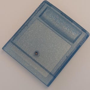 NEW Game Boy Color GBC Game Replacement Cartridge Shell Blue Glitter