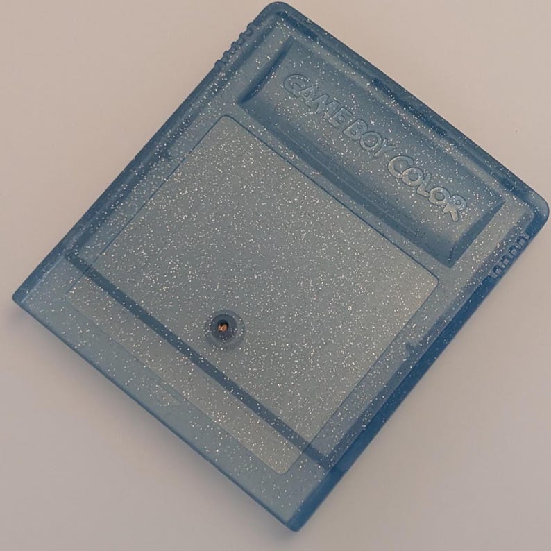 NEW Game Boy Color GBC Game Replacement Cartridge Shell Blue Glitter