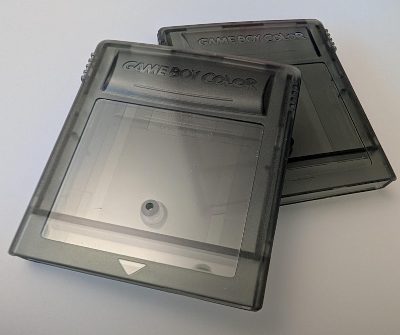 NEW Game Boy Color GBC Game Replacement Cartridge Shell Clear Black / Smoke