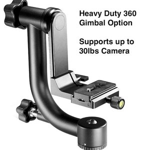 Gimbal Head mount.  Supports up to 30 lbs cameras.