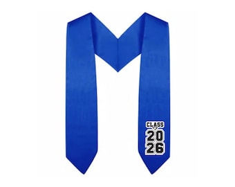 Class of 2026 Preschool & Kindergarten Graduation Stole - 4 Colors Available